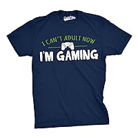 Mens I Cant Adult Im Gaming Funny Video Game T Shirt