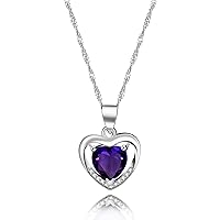 Fashion Crystal Heart Necklace Double Heart Pendant Platinum Plated Wedding Valentines Necklace for Her Y1109