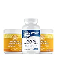 Vimergy MSM (120 Caps) and Micro-C Immune Power TM * (2 x 250g) 3 Piece Skin Potion Bundle