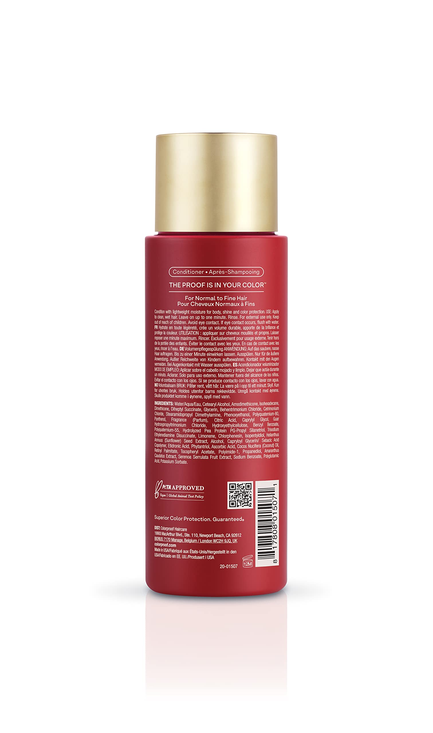 ColorProof Volume Conditioner, 8.5oz - For Fine Color-Treated Hair, Lightweight Volume & Body, Sulfate-Free, Vegan