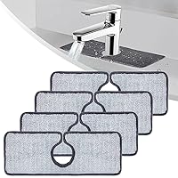 4 Pieces/Set Faucet Strong Absorbent Mat Useful Water Drying Mats Behind Faucet Kitchen Bathroom Faucet Absorbent Pads Bathroom Faucet Sink Drip Catcher Mat to Prevent Mess