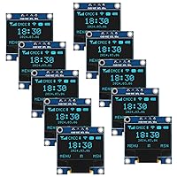 AITRIP 10 Pieces 0.96 Inch OLED I2C IIC Display Module 12864 128x64 Pixel SSD1306 Mini Self-Luminous OLED Screen Board Compatible with Arduino Raspberry Pi-Blue