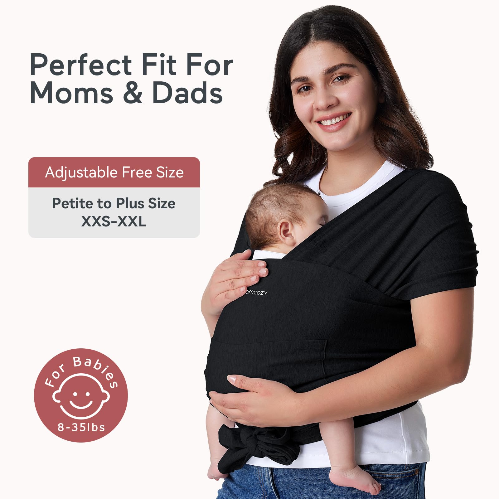 Momcozy Baby Wraps Carrier with Baby Carrier Classic