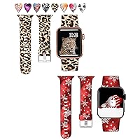 Christmas Holiday Apple Watch Band Compatible with Apple Watch 42mm 44mm 45mm 49mm for women bands for Iwatch Series 8 7 6 5 4 3 2 1 SE Ultra Smartwatch Band, M/L