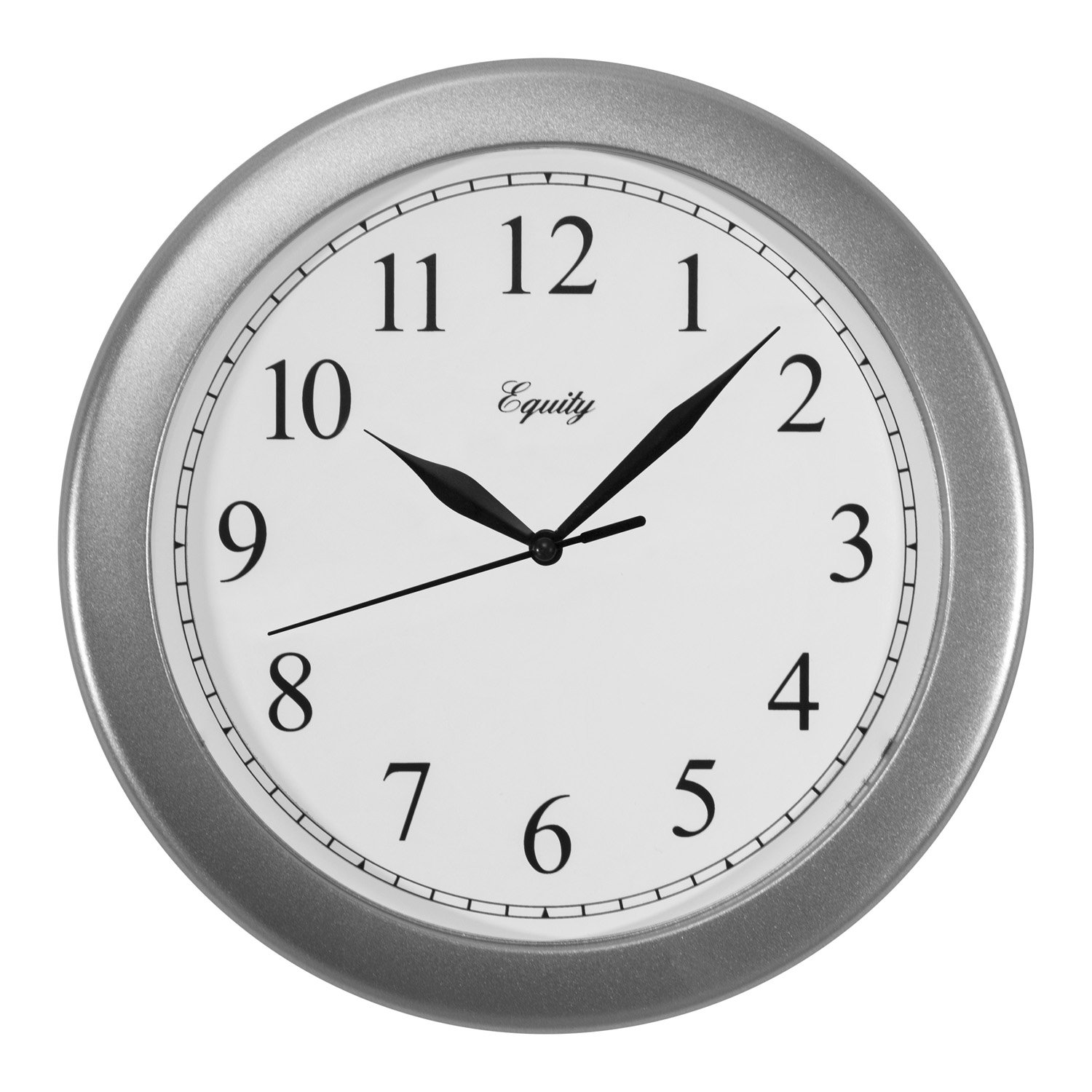 Equity by La Crosse 25206 10 Inch Silver Analog Quartz Wall Clock