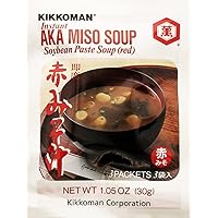 Kikkoman Instant AKA Red Miso Soup (9 Pockets) - 3.15 Oz - in 3 Bags