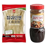 Wang Korean Pantry Staple - Wide Glass Noodles, Japchae Sauce