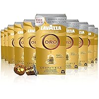 Oro, Gold Quality, 100 Aluminum Capsules Compatible with Original Nespresso Machines, Fruity and Floral Notes, 100% Arabica, Intensity 8/13, Light Roasting, 10 Packs of 10 Capsules