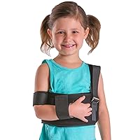 BraceAbility Pediatric Shoulder Immobilizer | Child Size Arm Sling Stabilizer for Broken Collarbone & Shoulder Injuries - Fits Toddlers, Kids, Youth & Teens (20