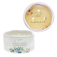 Pavilion Gift Company – Always Believe - 8-Ounce Surprise Hidden Message Natural Soy Wax Candle Floral Scented, 1 Count, 4.5 x 4.5 x 2.75-Inches