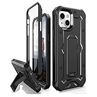 CaseBorne ArmadilloTek V Compatible with iPhone 14 Case/iPhone 13 Case - [Up to 21 Feet Drop Proof] - Military Grade Full Body Heavy Duty with Built-in Screen Protector and Kickstand - Black