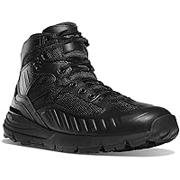 Danner FullBore 4.5” Waterproof Black Tactical Boots for Men - Full-Grain Leather & Mesh, with Shock-Absorbing Midsole & Slip-Resistant Outsole