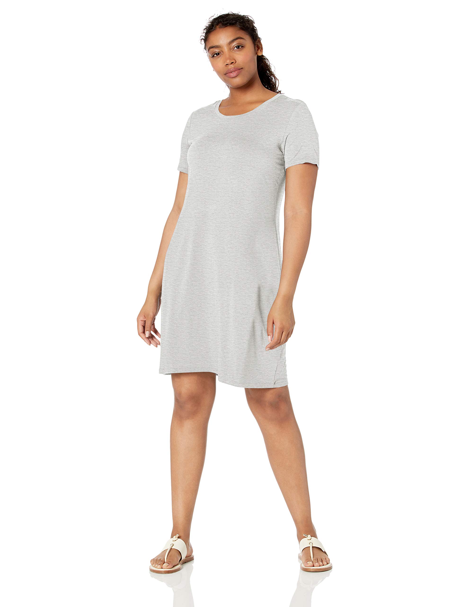 Daily Ritual Women's Jersey Standard-Fit Short-Sleeve Scoopneck T-Shirt Dress