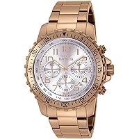 Invicta Specialty Men's Quartz Watch with Silver Dial Chronograph display on Rose Gold Stainless Steel Bracelet 11368