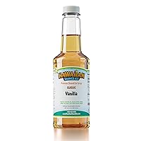 Hawaiian Shaved Ice Syrup Pint, Vanilla, Use for Slushies, Italian Soda, Popsicles, & More, No Refrigeration Needed, Does Not Contain Nuts, Soy, Wheat, Dairy, Starch, Flour, or Egg Products