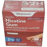Walgreens Nicotine Replacement Gum 2Mg, Cinnamon, 100 ea