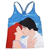 Disney The Little Mermaid Kiss The Girl Blue Keyhole Tank Top