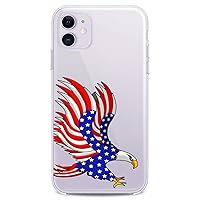 TPU Case Compatible with Apple iPhone 12 5G 12 Pro 2020 Cover 6.1 inches iPh 12 American Flag Eagle Clear Top Flexible Silicone Manly Slim fit Animal Print Boy Mountaints Bird Design Cute Soft