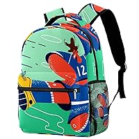 Smiling Male Athlete Kick Football Ball On Field Durable Laptops Backpack Computer Bag for Women & Men Fit Notebook Tablet