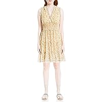 Max Studio Women's Sleeveless Smocked Short Dress