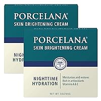 Porcelana Nighttime Hydration Cream Updated Formula - Fades Dark Spots & Evens Skin Tone - For Sun or Age Spots, Acne Scarring, Melasma & Other Discoloration - Moisturizer w/Vitamins & Antioxidants