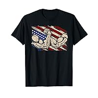 Arm Wrestling USA Flag Armwrestling Sports Power Patriotic T-Shirt