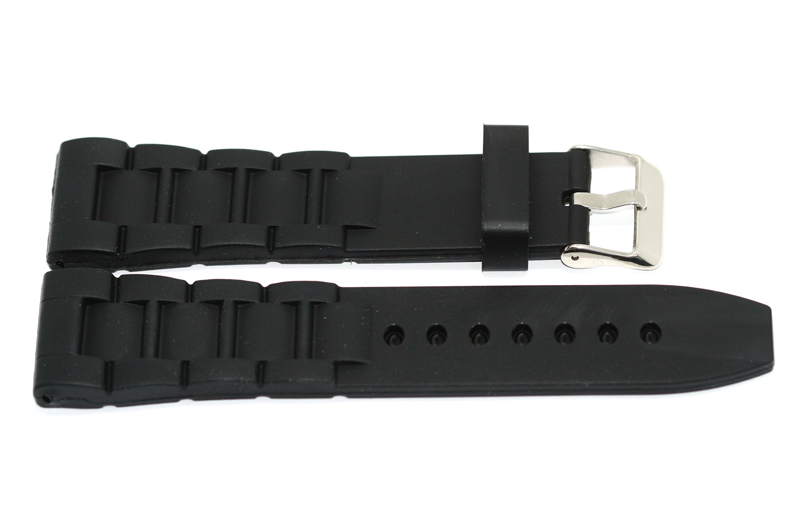 Black 26MM Rubber Composite Sport Watch Band Strap FITS Invicta