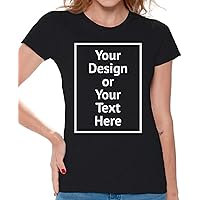 Awkward Styles Personalized Shirt Women DIY Your Own Photo or Text Custom T-Shirt Front/Back Print