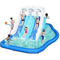 Bestway H2OGO! Tidal Trifecta Kids Inflatable Water Park | Inflatable Triple Slide and Splash Pool | Great for Kids Ages 5 and Up