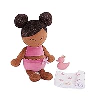 LullaBaby – 14-inch Water-Safe Bath Doll – Warm Skin Tone & Dark-Brown Hair – Toddler Bath Toys – Towel & Bath Ducky Accessories – Kids Ages 2 & Up – Bath Doll – Warm Skin Tone & Dark-Brown Hair