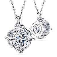 Moissanite Diamond Pendant Necklaces for Women, Anniversary Romantic Gift for Her, Birthday Gifts for Wife from Husband, Best Jewelry Present to Girlfriend Mom Daughter for Christmas Valentines