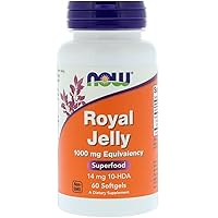 Now Foods Royal Jelly 1000mg Freeze-Dried, 60 softgels ( Multi-Pack)