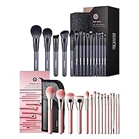 EIGSHOW Professional Makeup Brushes Kit Foundation Powder Concealers Eye Shadows Makeup 15 Piece for Eye Face Liquid Cream Cosmetics Brushes Kit