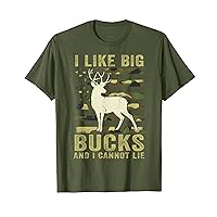 Hunting-Shirt I Like Big Buck Cant Lie Funny Deer Hunter Dad T-Shirt