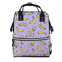 Unique Banana Fruit Printed Diaper Bag Nappy Backpack Multifunction Waterproof Mummy Backpack Nursing Bag For Baby