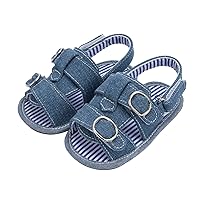 Infant Boys Girls Open Toe Denim Shoes First Walkers Shoes Summer Toddler Flat Sandals Toddler Size 6 Sandals Boys