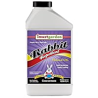 I Must Garden Rabbit Repellent 32oz Concentrate: Mint Scent Rabbit Spray for Gardens, Plants, and Lawns – Natural and Safe - Makes 2.5 Gallons