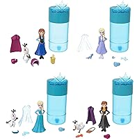 Mattel Disney Frozen Snow Color Reveal Small Doll & Accessories, 6 Surprises Include Character Figure Inspired by Mattel Disney Movies