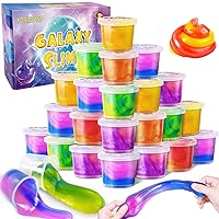 24 Pack Galaxy Slime Kit, Slime Party Favors for Kids, Stretchy & Non-Sticky Slime Pack, Stress & Anxiety Relief Slime Toy for Boys Girls 5-12