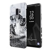 BURGA Phone Case Compatible with Samsung Galaxy S9 Plus - Disturbed Mind Savage Wild Wolf Cute Case for Women Thin Design Durable Hard Plastic Protective Case