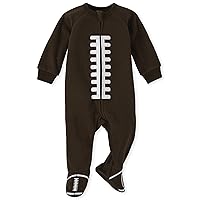 The Children's Place Baby One Piece and Toddler Football Footie Pajama, Fleece