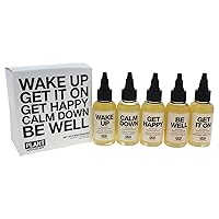 Botanical Aromatherapy Body Washes Kit - USDA Organic - For Unisex - 5 x 2.3 oz Wake Up, Calm Down, Get Happy, Be Well, Get It On