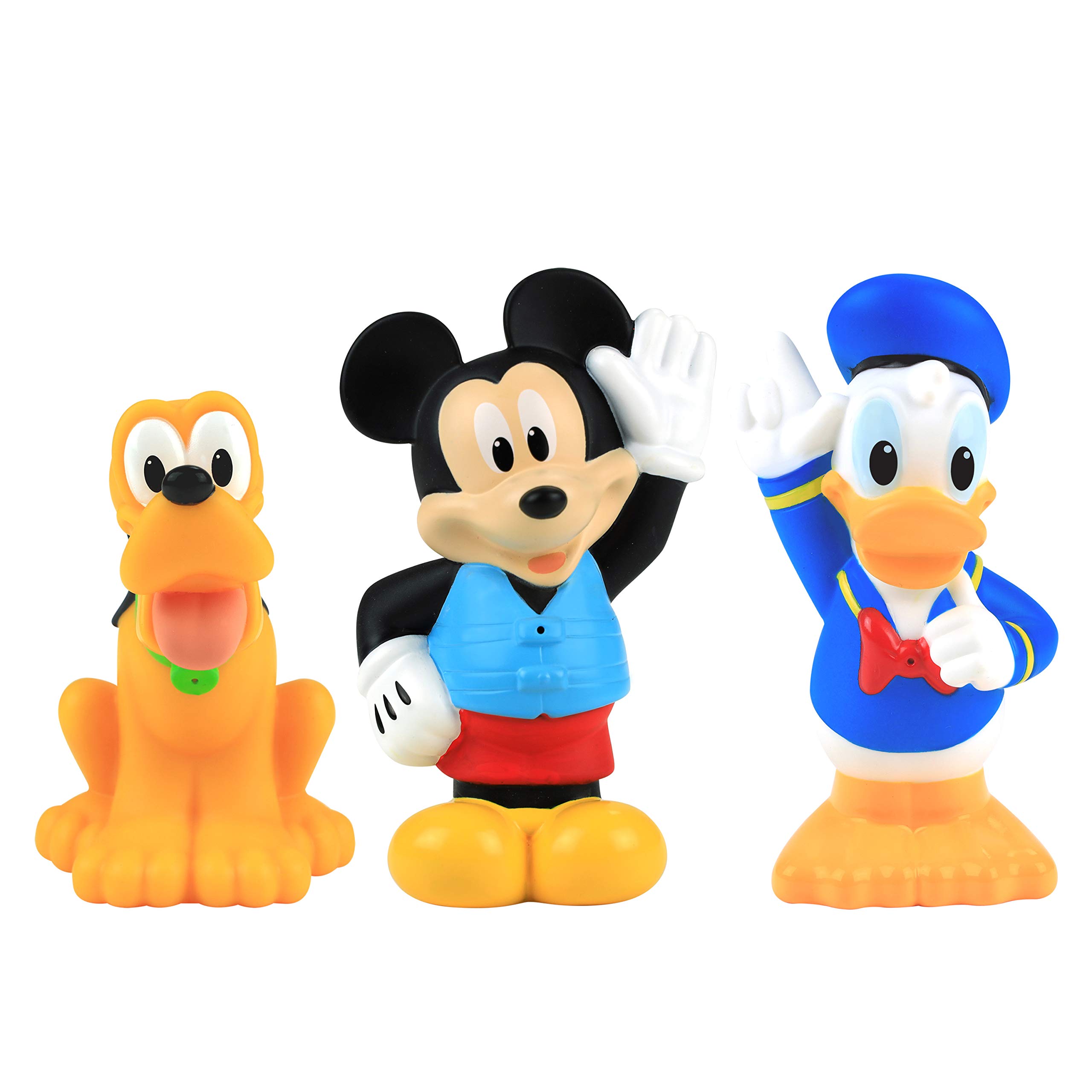 Disney Junior Mickey Mouse Bath Toy Set, Includes Mickey Mouse, Donald Duck, and Pluto Water Toys, Amazon Exclusive, by Just Play