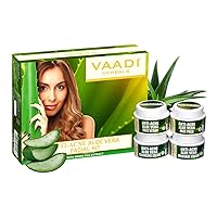 Vaadi Herbals Facial Kit - Aloe Vera Facial Kit with Cedarwood Oil, Grapeseed & Turmeric Extract - ★ ALL Natural - ★ Suitable for All Skin Types and Both for Men and Women - ★ 70 Grams