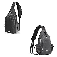 G4Free Sling Bag RFID Blocking Sling Backpack and Canvas Crossbody Backpack with USB Charging Port