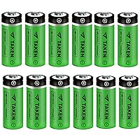 18500 Rechargeable Batteries, IMR 18500 1500mAh 3.7V Li-ion Rechargeable Battery with Button Top - 12 Pack