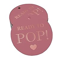 Ready to Pop Baby Shower Bottle Tag Real Rose Gold Foil Favor Hang Tags Pack of 100