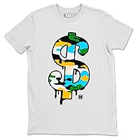 Graphic Tees Dollar Camo Design Printed Ice Cream Sneaker Matching T-Shirt