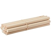 Unfinished Birch Dowel Rods for Crafts – 10-Pack, 3/4 x 12 in. Kiln-Dried Wooden Dowel Rod Craft Sticks in Bulk – Durable Wood Sticks That Resist Warping for Home, School, DIY, & More by Hygloss