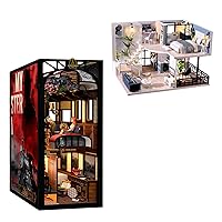 CUTEBEE DIY Dollhouse Miniature with Furniture, DIY Wooden Dollhouse Kit Plus Dust Proof and Music Movement, Creative Room for Valentine's Day Gift Idea(Cozy Time)(Train Mystery Case)